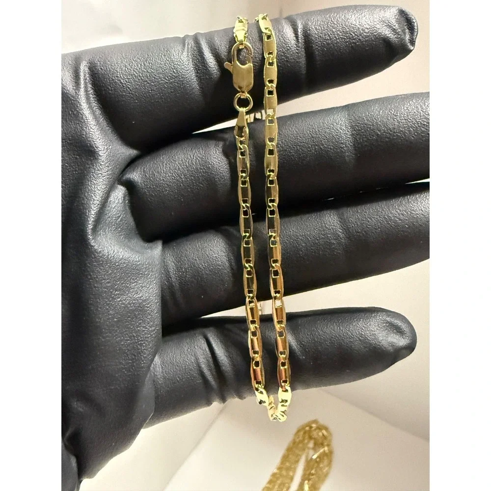 mariner necklave chain 14k gold filled 2.75mm 18 inches lobster clasp